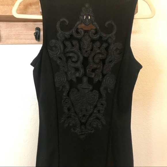 Guess bodycon dress with sheer embroidered back - Picture 5 of 7